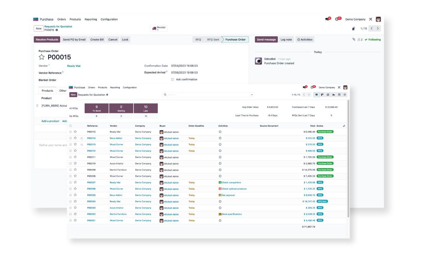 Odoo 17 - Módulo de compras